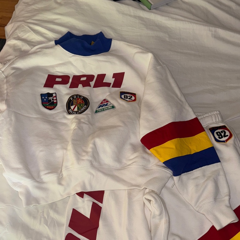 Polo by Ralph Lauren White Sweater with Multicolor Accents